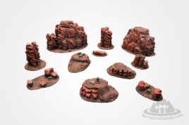 Mars Wasteland terrains set - 10 elements