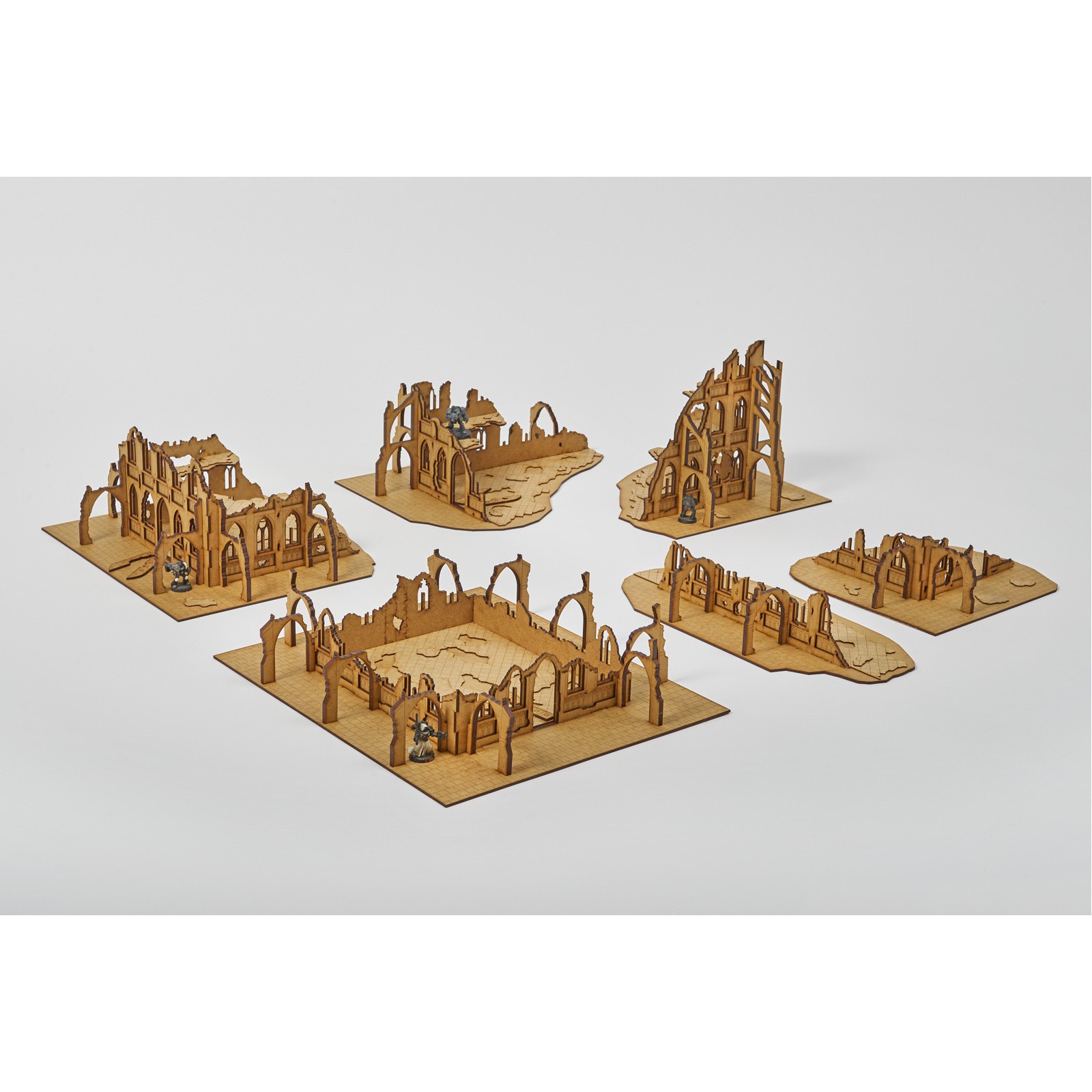 GOTHIC RUINED CITY Laser Cut Wargaming Scenery 28mm Warhammer 40 000 Bolt Action 