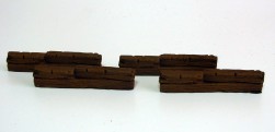 Wooden Barricades set - 28 mm unpainted