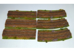 Railway line 120 cm - 6 items painted