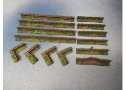 MDF Wooden FENCES 20mm unpainted - 14 pieces set